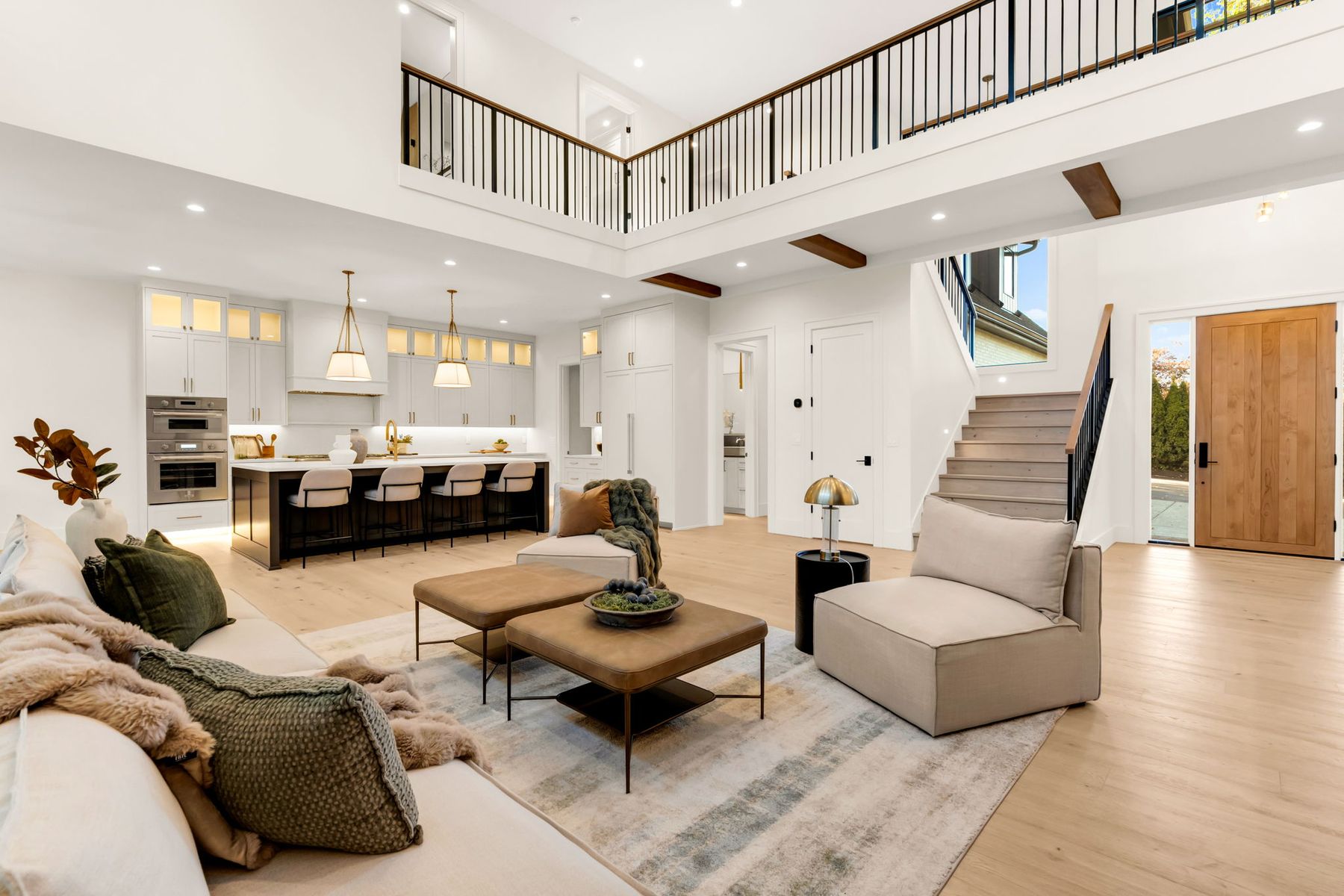 Two-story great room, open to kitchen