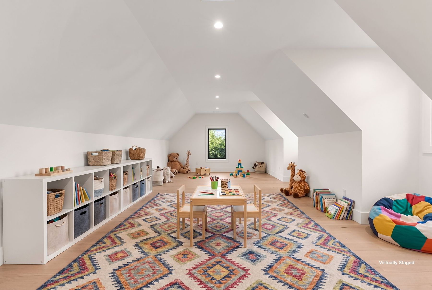 Bonus room staged as playroom