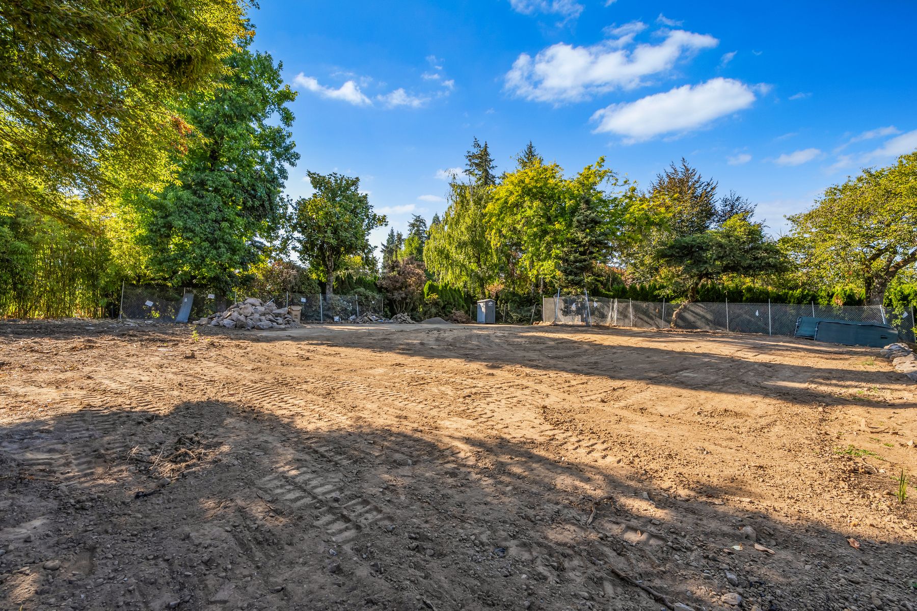 The building pad, wide view