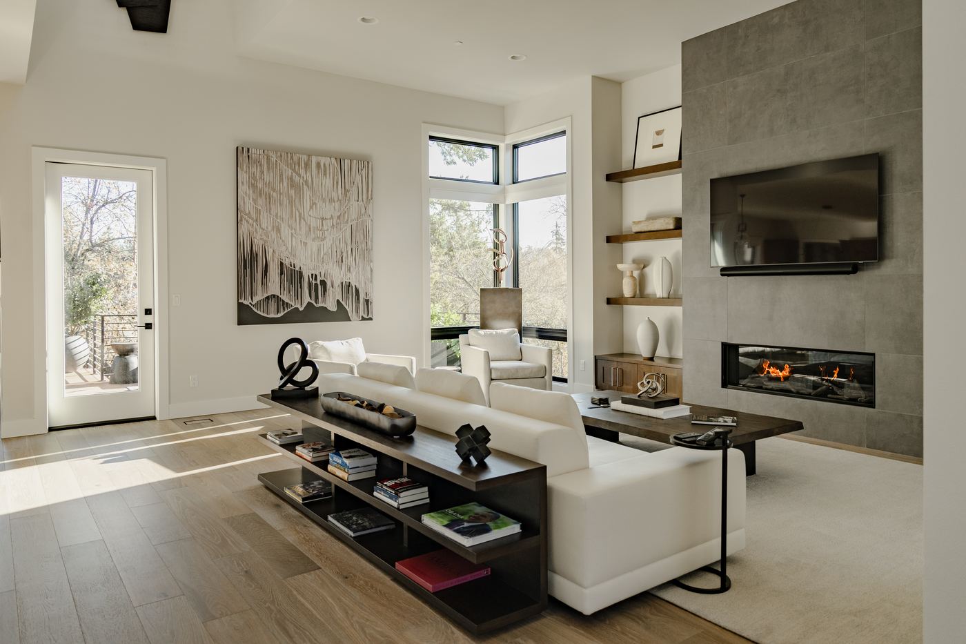 Fireplace wall
